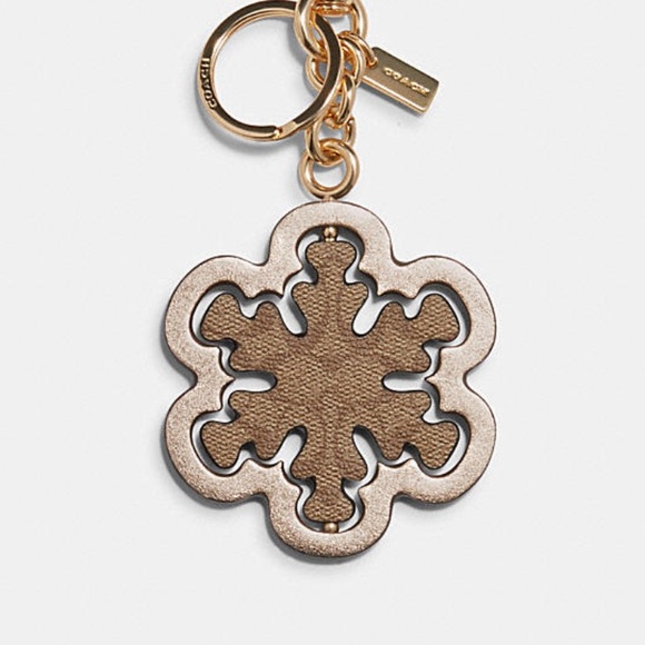 ❄️COACH LEATHER SNOW ❄️ FLAKE❄️ - Picture 2 of 9